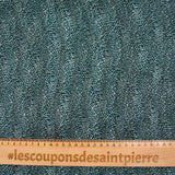 Mousseline imprimée bande satin léopard vert