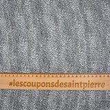 Mousseline imprimée bande satin léopard noir