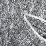 Mousseline imprimée bande satin léopard noir
