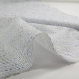 Coton pailleté fin liaison de mains bleu fond blanc