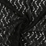 Dentelle polyester nuage noir