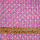 Coton matelassé double face Inaya rose au mètre