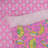 Coton matelassé double face Inaya rose au mètre
