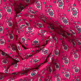 Coton matelassé double face Sandhya rose au mètre