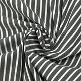 Coton tissé-teint Rudy rayé 3 mm blanc fond noir