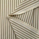 Coton tissé-teint Rudy rayé 3 mm blanc fond taupe