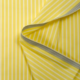 Coton tissé-teint Rudy rayé 3 mm blanc fond jaune beurre