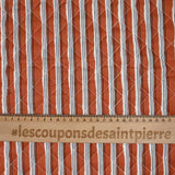 Coton matelassé double face Jiya marron au mètre