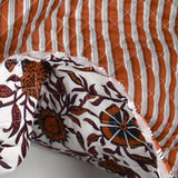 Coton matelassé double face Jiya marron au mètre