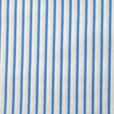 Coton tissé-teint Rudy rayé 3 mm bleu ciel fond blanc