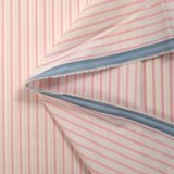 Coton tissé-teint Rudy rayé 3 mm rose layette fond blanc