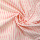 Coton tissé-teint Rudy rayé 3 mm rose layette fond blanc