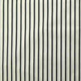 Coton tissé-teint Rudy rayé 3 mm noir fond blanc