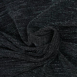 Polyester plissé irisé vert fond noir