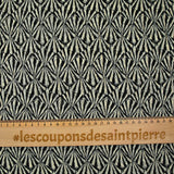 Mousseline crinkle imprimée irisée cerf-volant noir et écru