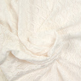 Dentelle polyester losange satiné blanc