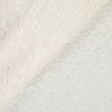 Dentelle polyester losange satiné blanc