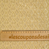 Dentelle polyester losange satiné beige