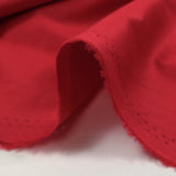 Popeline de coton satinée rouge écarlate