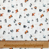 Piqué de coton imprimé chantier