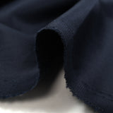 Popeline de coton satinée bleu marine