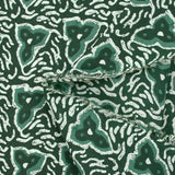 Coton batik imprimé Jodhpur fond vert foncé