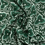 Coton batik imprimé Jodhpur fond vert foncé