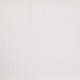 Piqué de coton imprimé coeur rose fond blanc