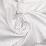 Cotton dive printed pink heart white background