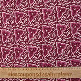 Coton batik imprimé Jodhpur fond lie de vin