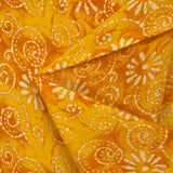 Coton batik imprimé Udaipur fond jaune