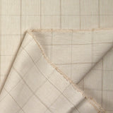 Coton à carreaux fond beige clair