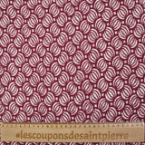 Coton batik imprimé Ghaziabad fond lie de vin