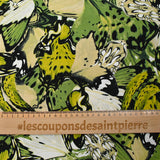 Viscose imprimée papillon vert