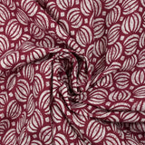 Coton batik imprimé Ghaziabad fond lie de vin