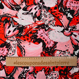 Viscose imprimée papillon rouge