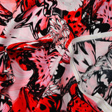 Viscose imprimée papillon rouge