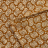 Coton batik imprimé Ghaziabad fond camel
