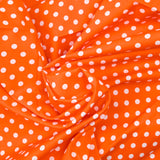 Coton imprimé pois 6mm orange