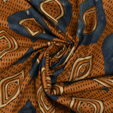 Coton indien imprimé Aligarh fond camel