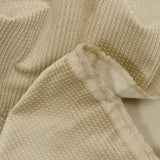 Terciopelo de algodón manga corta rayas fantasía beige