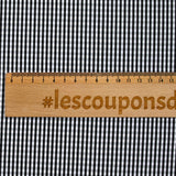 Polyester Vichy 2 mm blanc et noir