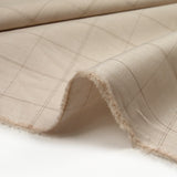 Coton à carreaux fond beige clair