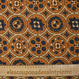 Coton indien imprimé Hyderabad fond camel
