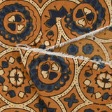 Coton indien imprimé Hyderabad fond camel