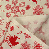 Polycoton imprimé la magie de Noël fond beige