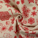 Polycoton imprimé la magie de Noël fond beige