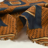 Coton indien imprimé Aligarh fond camel