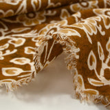 Coton batik imprimé Agra fond camel