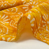 Coton batik imprimé Udaipur fond jaune